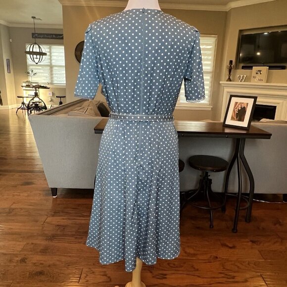 Hell Bunny Vixen Dress XL 40s 50s Style Polka Dot Tea Pin Up Rockabilly Retro L - Picture 7 of 10